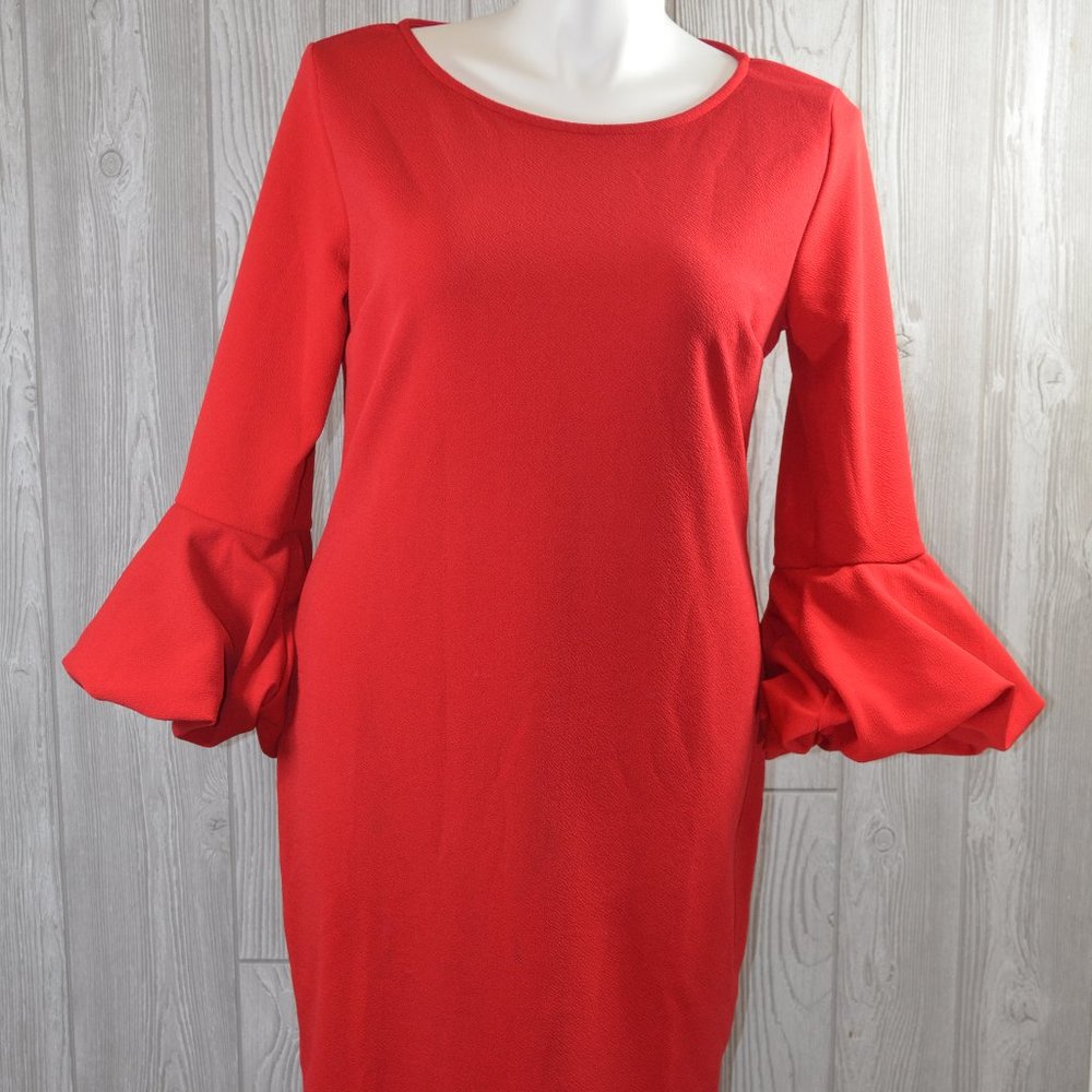 NWT Ella Samani Stretch Red Dress Designer PLUS SIZE 2X 3X - Picture 3 of 13